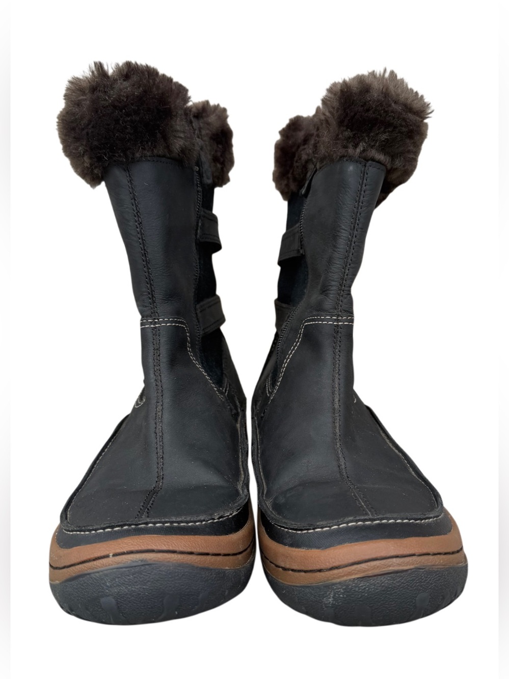 Women’s Merrell Decora Chant Waterproof Boot Sz 10 Leather Pig Suede Winter Snow - Picture 3 of 9
